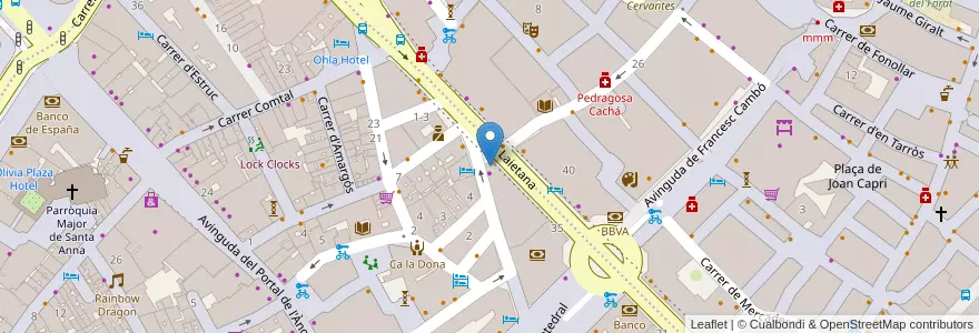 Mapa de ubicacion de Caixa d'Enginyers en إسبانيا, كتالونيا, برشلونة, بارسلونس, Barcelona.