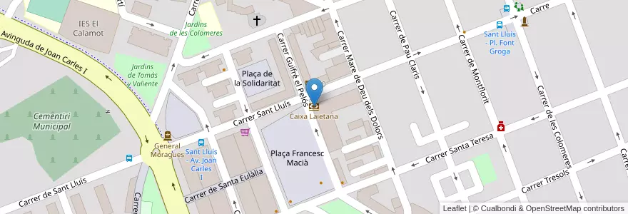 Mapa de ubicacion de Caixa Laietana en Spanien, Katalonien, Barcelona, Baix Llobregat, Gavà.