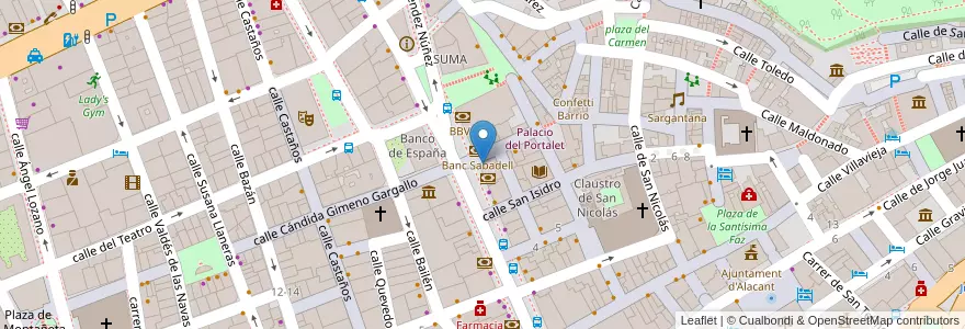 Mapa de ubicacion de Caixa Nova en Испания, Валенсия, Аликанте, Алаканти, Аликанте.