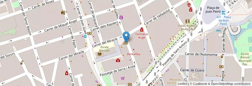 Mapa de ubicacion de Caixa Penedès en Испания, Каталония, Барселона, Барселонес, Барселона.