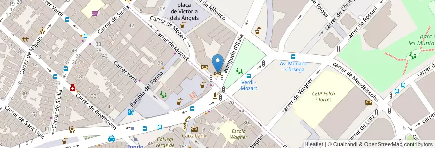 Mapa de ubicacion de Caixa Penedés en Испания, Каталония, Барселона, Барселонес, Бадалона.