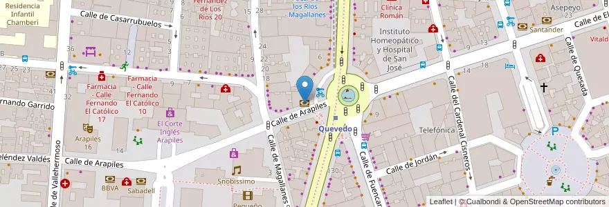 Mapa de ubicacion de CaixaBank en Sepanyol, Comunidad De Madrid, Comunidad De Madrid, Área Metropolitana De Madrid Y Corredor Del Henares, Madrid.