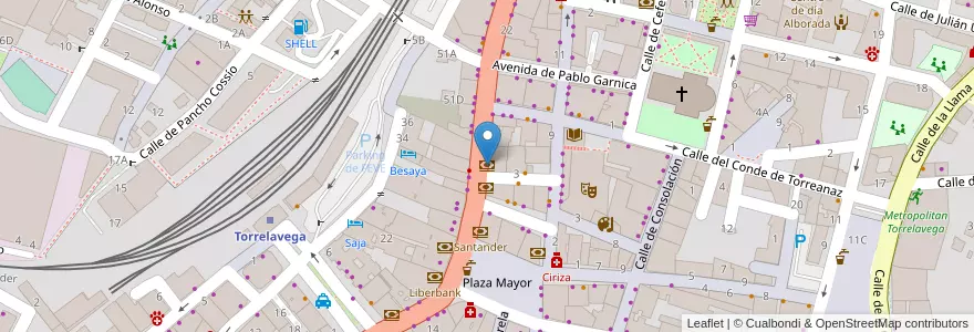 Mapa de ubicacion de Caixabank en Испания, Кантабрия, Кантабрия, Besaya, Torrelavega.