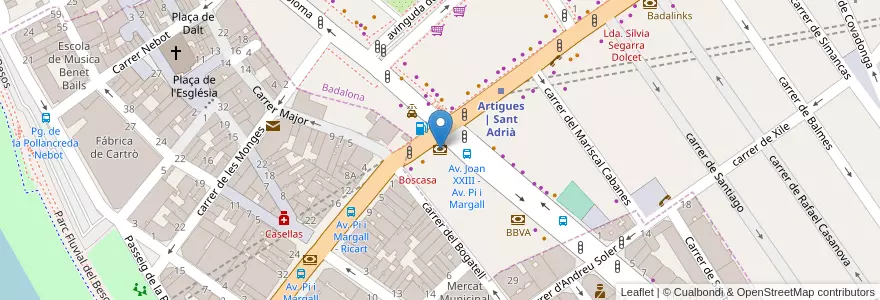 Mapa de ubicacion de CaixaBank en Spanien, Katalonien, Barcelona, Barcelonès.