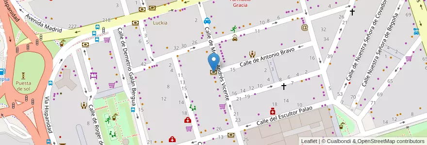 Mapa de ubicacion de CaixaBank en スペイン, アラゴン州, サラゴサ, Zaragoza, サラゴサ.