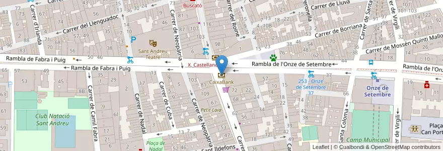 Mapa de ubicacion de CaixaBank en 西班牙, Catalunya, Barcelona, Barcelonès, Barcelona.
