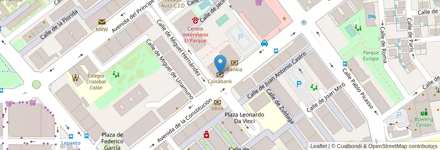 Mapa de ubicacion de Caixabank en Spanien, Kastilien-La Mancha, Toledo, Talavera, Talavera De La Reina.