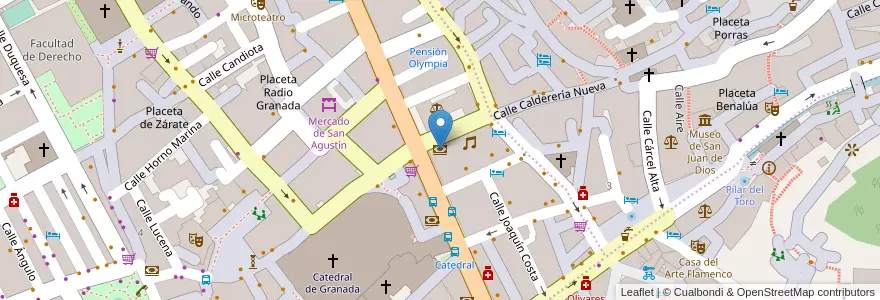 Mapa de ubicacion de Caixabank en スペイン, アンダルシア州, Granada, Comarca De La Vega De Granada, Granada.