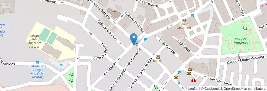 Mapa de ubicacion de Caixabank en İspanya, Castilla-La Mancha, Toledo, Toledo, Toledo.