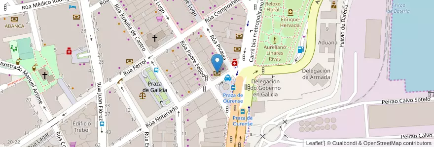 Mapa de ubicacion de Caixabank en Spagna, Galizia, A Coruña, A Coruña, A Coruña.