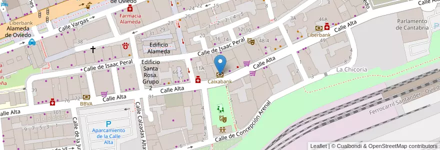 Mapa de ubicacion de Caixabank en Испания, Кантабрия, Кантабрия, Santander, Santander.