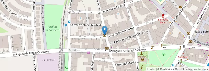 Mapa de ubicacion de Caixabank en Испания, Каталония, Барселона, Вальес-Орьенталь, Mollet Del Vallès.