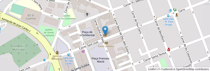 Mapa de ubicacion de Caixabank en Spain, Catalonia, Barcelona, Baix Llobregat, Gavà.