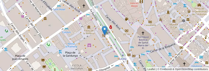 Mapa de ubicacion de Caixabank en Испания, Каталония, Барселона, Барселонес, Барселона.