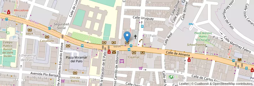 Mapa de ubicacion de Caixabank en 西班牙, 安达鲁西亚, Málaga, Málaga-Costa Del Sol, Málaga.