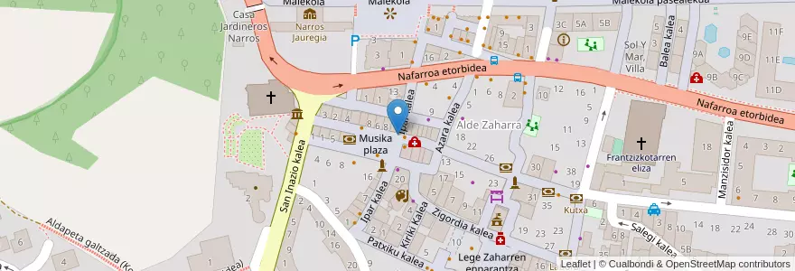 Mapa de ubicacion de CaixaBank en Spagna, Euskadi, Gipuzkoa, Urola-Kosta, Zarautz.
