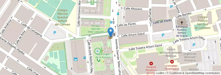 Mapa de ubicacion de Caixabank en España, Extremadura, Badajoz, Tierra De Badajoz, Badajoz.