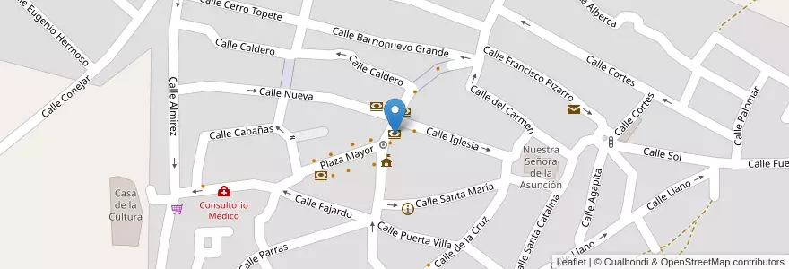Mapa de ubicacion de Caixabank en Espanha, Estremadura, Cáceres, Tajo-Salor, Malpartida De Cáceres.