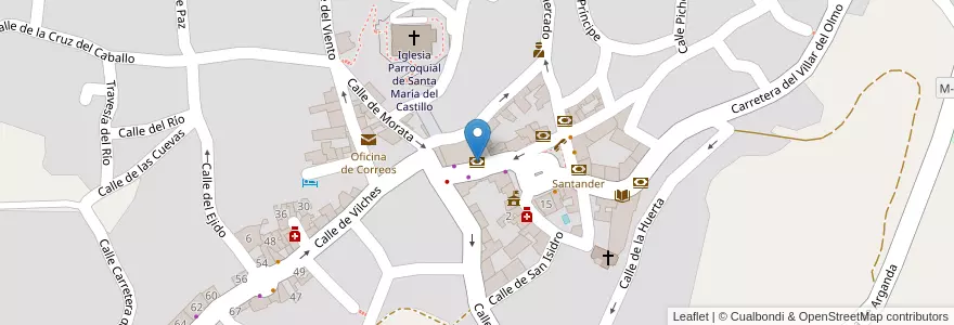 Mapa de ubicacion de Caixabank en إسبانيا, منطقة مدريد, منطقة مدريد, Cuenca Del Henares, Campo Real.