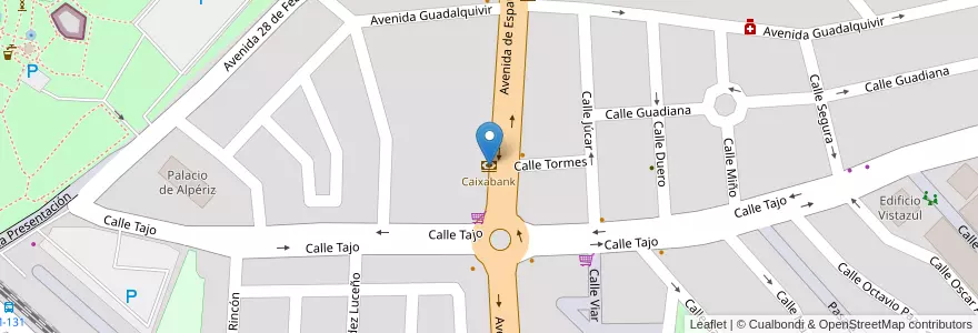 Mapa de ubicacion de Caixabank en İspanya, Andalucía, Sevilla, Dos Hermanas.