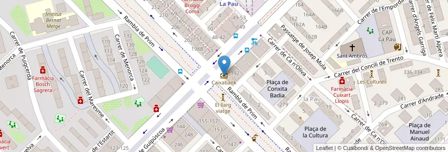 Mapa de ubicacion de Caixabank en Spain, Catalonia, Barcelona, Barcelonès, Barcelona.