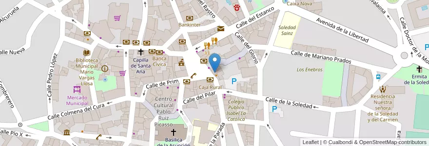 Mapa de ubicacion de Caixabank en إسبانيا, منطقة مدريد, منطقة مدريد, Cuenca Alta Del Manzanares, Colmenar Viejo.