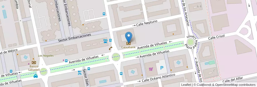 Mapa de ubicacion de Caixabank en إسبانيا, منطقة مدريد, منطقة مدريد, Área Metropolitana De Madrid Y Corredor Del Henares, Tres Cantos.