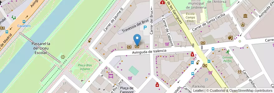 Mapa de ubicacion de CaixaBank en España, Catalunya, Lleida, Segrià, Lleida.