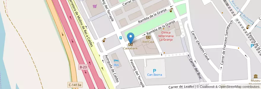 Mapa de ubicacion de Caixabank en Spain, Catalonia, Barcelona, Baix Llobregat, Molins De Rei.