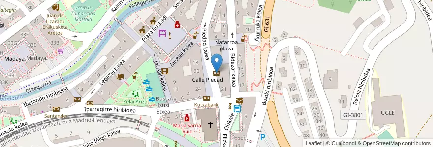 Mapa de ubicacion de Caixabank en Espagne, Pays Basque Autonome, Guipuscoa, Goierri, Zumarraga.