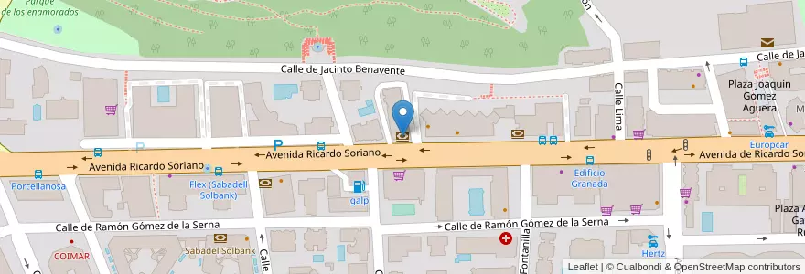 Mapa de ubicacion de Caixabank en Espanha, Andaluzia, Málaga, Costa Del Sol Occidental, Marbella.