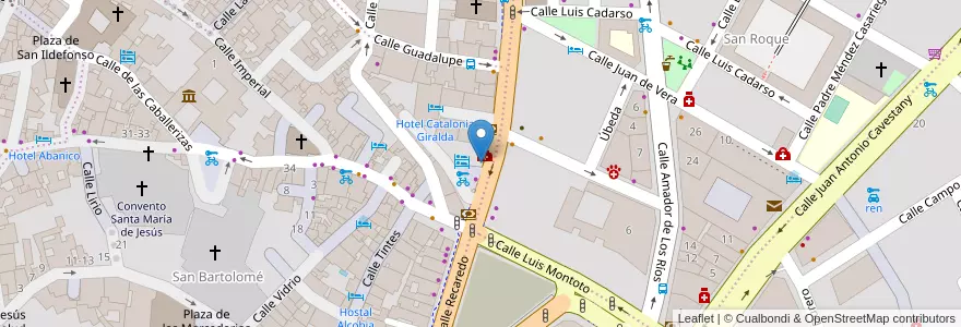 Mapa de ubicacion de Caixabank en İspanya, Andalucía, Sevilla, Sevilla.