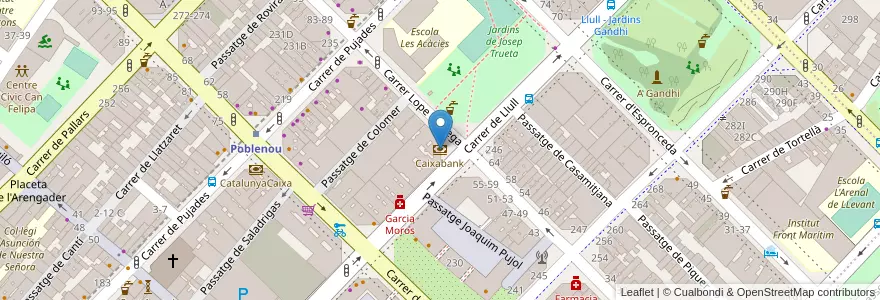 Mapa de ubicacion de Caixabank en Sepanyol, Catalunya, Barcelona, Barcelonès, Barcelona.