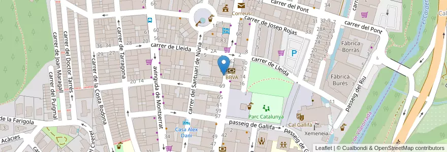 Mapa de ubicacion de CaixaBank en Spain, Catalonia, Barcelona, Bages, Sant Joan De Vilatorrada.