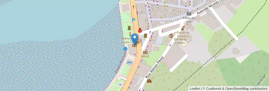 Mapa de ubicacion de CaixaBank en Испания, Галисия, Луго, A Mariña Occidental, Viveiro.