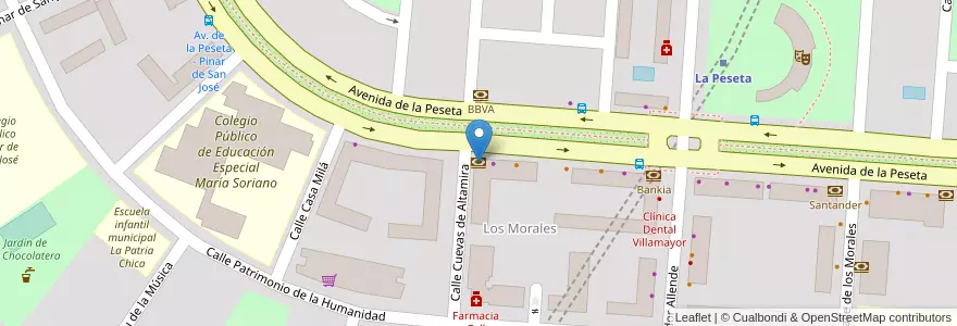 Mapa de ubicacion de Caixabank en 스페인, Comunidad De Madrid, Comunidad De Madrid, Área Metropolitana De Madrid Y Corredor Del Henares.