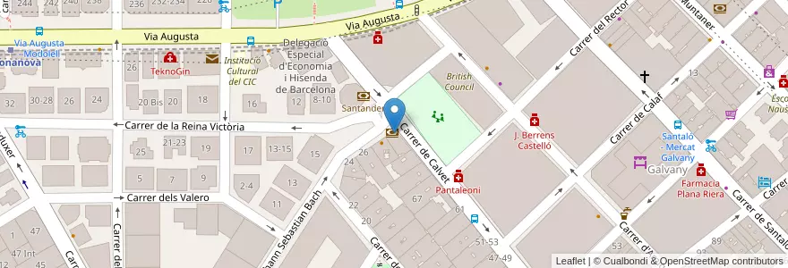Mapa de ubicacion de Caixabank en スペイン, カタルーニャ州, Barcelona, バルサルネス, Barcelona.