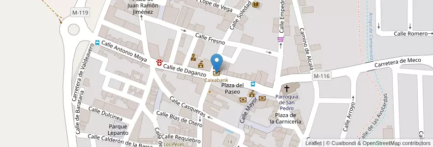 Mapa de ubicacion de Caixabank en Sepanyol, Comunidad De Madrid, Comunidad De Madrid, Cuenca Del Medio Jarama, Camarma De Esteruelas.