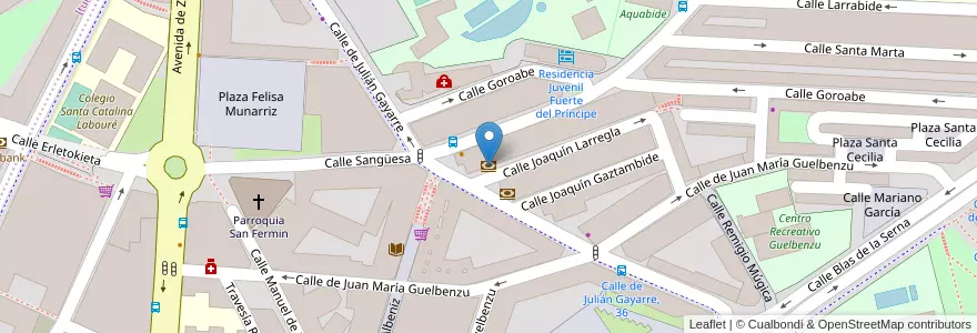 Mapa de ubicacion de Caixabank en Spanien, Navarra, Navarra, Pamplona/Iruña.