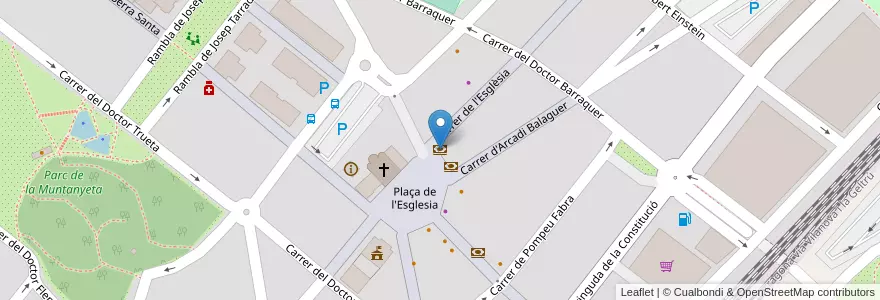 Mapa de ubicacion de Caixabank en España, Catalunya, Barcelona, Baix Llobregat, Castelldefels.