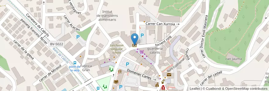 Mapa de ubicacion de Caixabank en اسپانیا, Catalunya, Barcelona, Maresme, Cabrils.