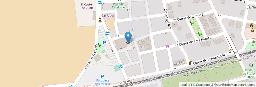 Mapa de ubicacion de Caixabank en İspanya, Tarragona.