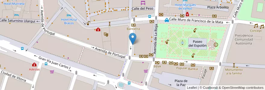 Mapa de ubicacion de Caixabank en Espanha, La Rioja, La Rioja, Logroño.