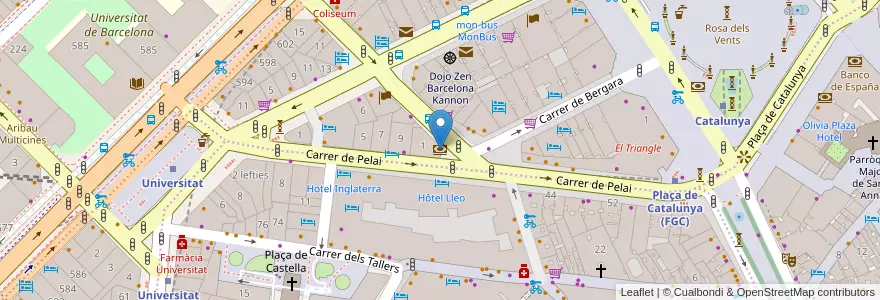 Mapa de ubicacion de Caixabank en Espagne, Catalogne, Barcelone, Barcelonais, Barcelone.