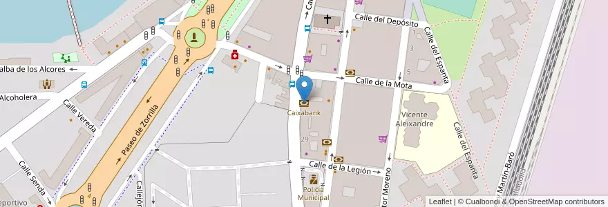 Mapa de ubicacion de Caixabank en 西班牙, Castilla Y León, Valladolid, Valladolid.