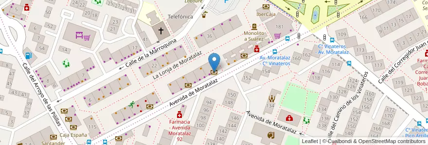 Mapa de ubicacion de Caixabank en Spanje, Comunidad De Madrid, Comunidad De Madrid, Área Metropolitana De Madrid Y Corredor Del Henares, Madrid.