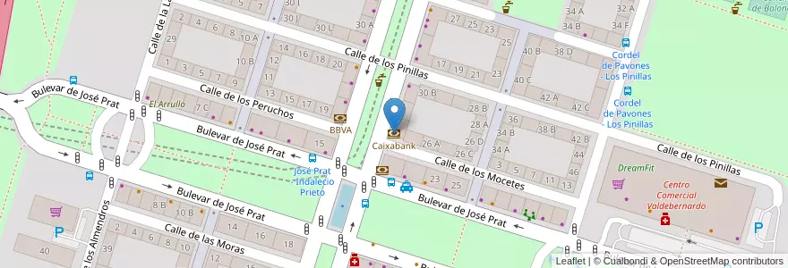 Mapa de ubicacion de Caixabank en Sepanyol, Comunidad De Madrid, Comunidad De Madrid, Área Metropolitana De Madrid Y Corredor Del Henares, Madrid.