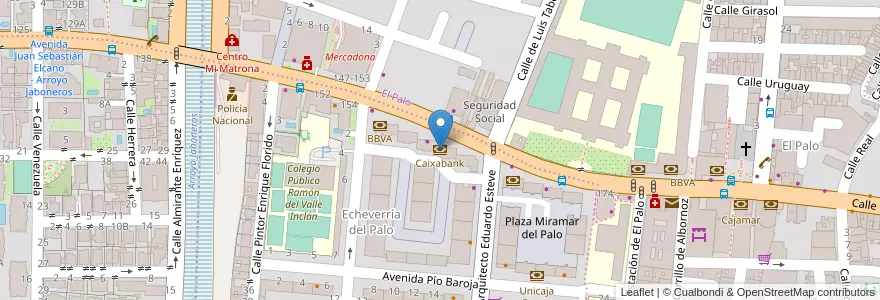 Mapa de ubicacion de Caixabank en Espagne, Andalousie, Malaga, Málaga-Costa Del Sol, Málaga.