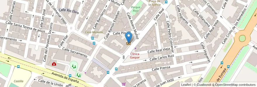 Mapa de ubicacion de Caixabank en إسبانيا, منطقة مدريد, منطقة مدريد, Área Metropolitana De Madrid Y Corredor Del Henares, San Sebastián De Los Reyes.