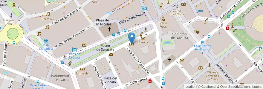 Mapa de ubicacion de Caixabank en Sepanyol, Navarra - Nafarroa, Navarra - Nafarroa, Pamplona/Iruña.